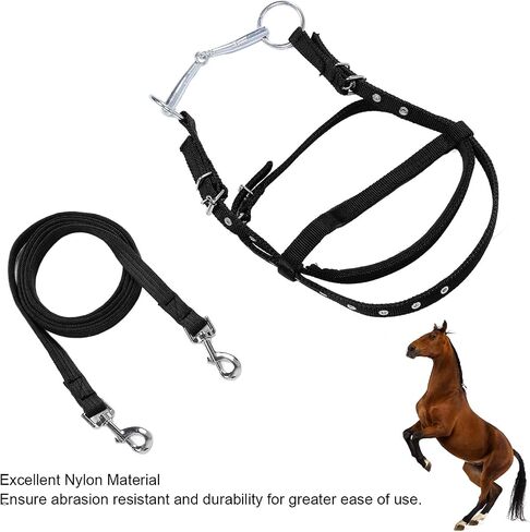 Horse Halter ، Nylon الأنيق الذقن القابل للتعديل الحلق Snap Snap Horse Rope Headstall Trainn in Saudi Arabia