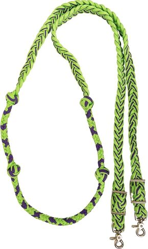 Martin Saddlery Braided Nylon Barrel Reins with Knots and Snap Ends in Saudi Arabia