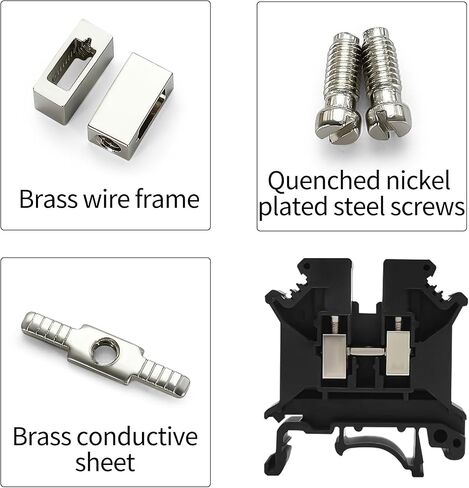 100pcs Black UK-5N Din Rail Wire Terminal Blocks Ground Wide Application for 800V 41A 24-10AWG 4mm Electrical Distribution Box Connector Screw Solar Power System Project PLC Industrial Control in Saudi Arabia