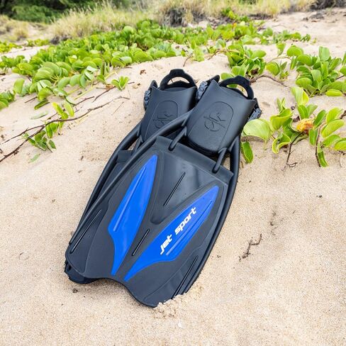 SCUBAPRO Jet Sport Scuba Diving Fin for Snorkeling and Swimming, Adjustable Open Heel, Blue, XL in Saudi Arabia
