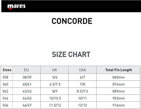 Mares Unisex Adult Concorde Swim Fins - Flippers for Swimming, Free Diving & Spearfishing in Saudi Arabia