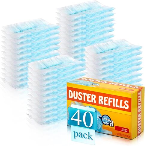 40 Count Electrostatic Duster Replists Head for Swiffer Dusters ، duges غير المتاح غير المعروضة لتنظيف المنزل ، الستائر ، المشجعين ، الزوايا (DUST) فقط) in Saudi Arabia
