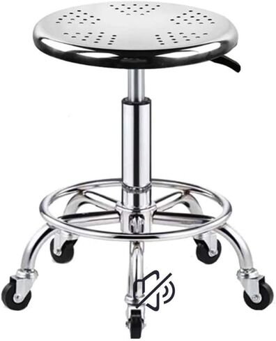 Adjustable Height Steel Bar Stool Round Cushion, Salon Rolling Stool Swivel Chair On 5 Mute Wheels Foot Res, Stools Classroom, Load-Bearing 440 Ibs GXFC Shop (Gas Lift 16.9-20.86inch) in Saudi Arabia