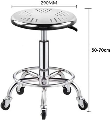 Adjustable Height Steel Bar Stool Round Cushion, Salon Rolling Stool Swivel Chair On 5 Mute Wheels Foot Res, Stools Classroom, Load-Bearing 440 Ibs GXFC Shop (Gas Lift 16.9-20.86inch) in Saudi Arabia