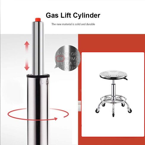 Adjustable Height Steel Bar Stool Round Cushion, Salon Rolling Stool Swivel Chair On 5 Mute Wheels Foot Res, Stools Classroom, Load-Bearing 440 Ibs GXFC Shop (Gas Lift 16.9-20.86inch) in Saudi Arabia