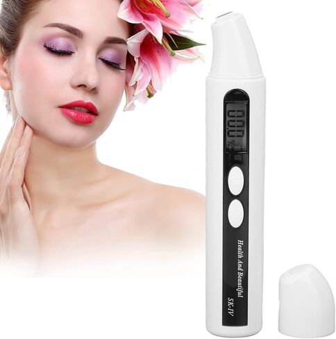 Facial Skin Tester Digital LED Display Skin Analyzer Biosensing Technology Pen Type Design for Home Travel Beauty Salon ABS Material in Saudi Arabia