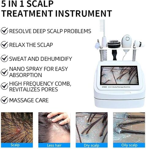 10in Skin Diagnosis Hair Analyzer, Scalp Hair Follicle Detector, with 5 Handles, Hair Analyzer for Home Salon Spa(10in) in Saudi Arabia