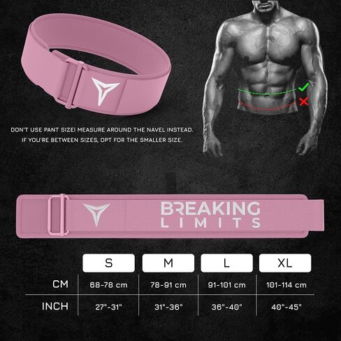 Breaking Limits Pink Lifting Belt - Weight Lifting Belt Women & Men - Squat Belt for Gym, Workout, Weightlifting, Powerlifting, Deadlifts - Cinturones para Hombre Gym - Woman Lifting Belts in Kuwait