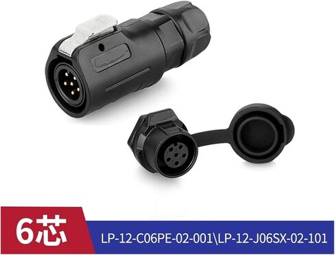 LP12 plastic single hole aviation 2 3 4 5 7 8 core threaded panel mount waterproof connector ip68(8 core) in Kuwait