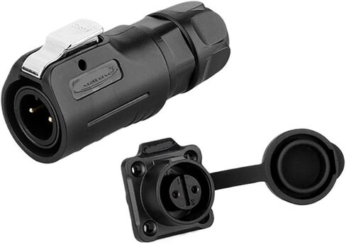 LP12 plastic aviation and socket 2 core 5 holes IP68 industrial connector 5A(Flange female seat) in Saudi Arabia