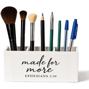 Hard Fought Hallelujah Christian Pen Pencil Holder for Desk, Religious Gifts for Women, Bible Scripture Toothbrush Makeup Brush Holder Organizer and Storage for Bathroom Vanity Accessories in Kuwait