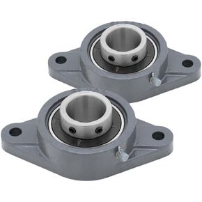 [2 pack] UCFL208-24-2-Bolt Flange-Mount Ball Unit ، إدراج محمل UC-208-24 ، الإسكان الحديد الزهر FL208 ، عمود التجويف 1-1/2 في (38.1 مم) ، وضع قفل المسمار ، 3.937 في (100 مم) الطول الإجمالي الإجمالي in Saudi Arabia