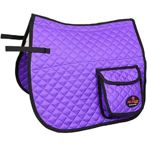 HILASON Western Horse Luxury Quilted Saddle Pads with Pockets | Pad in Saudi Arabia