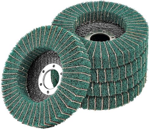 5Pcs 120 Grit Scour Flap Disc 4 1/2 Inch Coarse Polishing Grinding Wheel for Metal Stainless Steel Angle Grinder Scouring Pads Scuff Sanding Discs Paint Rust Remover in Saudi Arabia