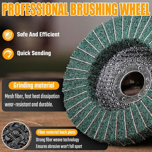 5Pcs 120 Grit Scour Flap Disc 4 1/2 Inch Coarse Polishing Grinding Wheel for Metal Stainless Steel Angle Grinder Scouring Pads Scuff Sanding Discs Paint Rust Remover in Saudi Arabia