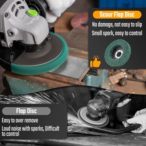 5Pcs 120 Grit Scour Flap Disc 4 1/2 Inch Coarse Polishing Grinding Wheel for Metal Stainless Steel Angle Grinder Scouring Pads Scuff Sanding Discs Paint Rust Remover in Saudi Arabia