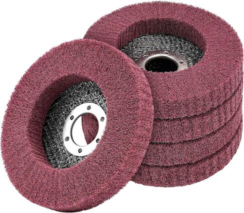 5Pcs 120 Grit Scour Flap Disc 4 1/2 Inch Coarse Polishing Grinding Wheel for Metal Stainless Steel Angle Grinder Scouring Pads Scuff Sanding Discs Paint Rust Remover in Saudi Arabia