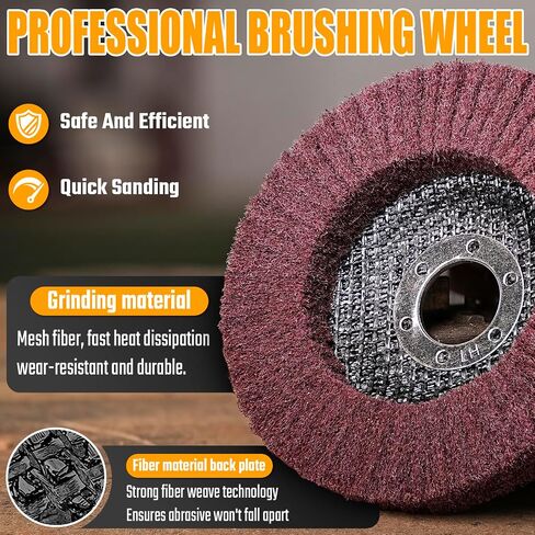 5Pcs 120 Grit Scour Flap Disc 4 1/2 Inch Coarse Polishing Grinding Wheel for Metal Stainless Steel Angle Grinder Scouring Pads Scuff Sanding Discs Paint Rust Remover in Saudi Arabia