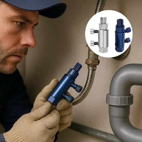 2-Piece Zinc Alloy Pipe Extractor Tool Set with Adjustable Screw, Transparent Storage Case & Hex Wrench for Plumbing and Mechanical Repairs in Saudi Arabia