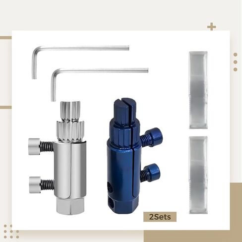 2-Piece Zinc Alloy Pipe Extractor Tool Set with Adjustable Screw, Transparent Storage Case & Hex Wrench for Plumbing and Mechanical Repairs in Saudi Arabia