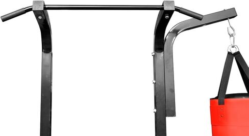 Versatile Power Tower with Sit-up Bench and Boxing Bag for Full-Body Workouts, Sturdy Base, Black in Saudi Arabia