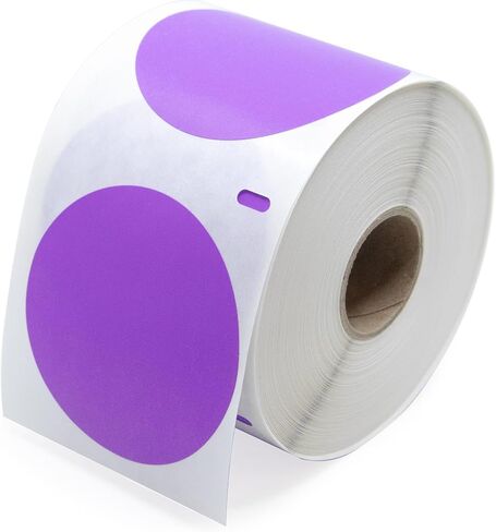 Purple 2.25" Circle Direct Thermal Labels in Saudi Arabia