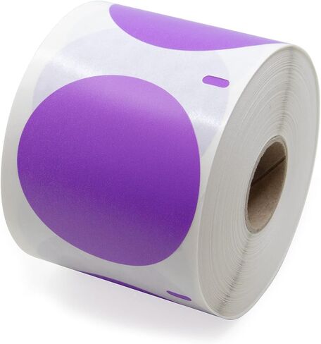 Purple 2.25" Circle Direct Thermal Labels in Saudi Arabia
