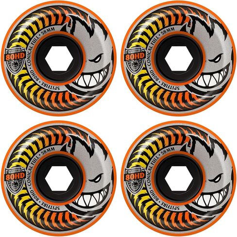عجلات لوح التزلج Spitfire 58mm 80HD تتلاشى البرتقالي المخروط in Saudi Arabia