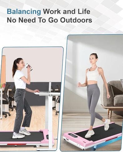 Walking Pad Treadmill, Under Desk Treadmill for Home & Office, Wide Running Belt, Remote Control, Installation Free, Easy to Move, 300 LB Capacity in Saudi Arabia