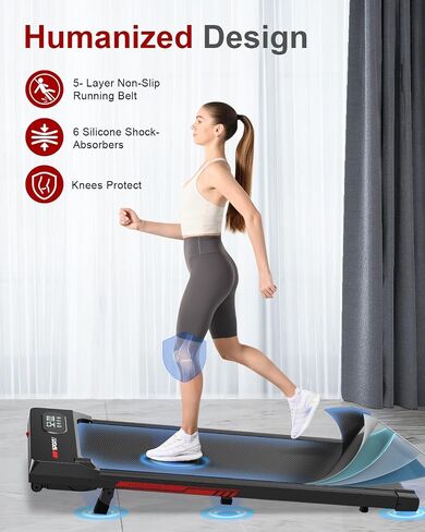 Walking Pad Treadmill, Under Desk Treadmill for Home & Office, Wide Running Belt, Remote Control, Installation Free, Easy to Move, 300 LB Capacity in Saudi Arabia