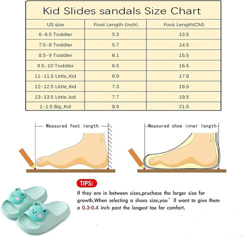Green Frog Kids Slides Summer ، صندل طفل صغير للبنات الأولاد ، وصنادل شريحة أطفال ناعمة ومريحة in Saudi Arabia