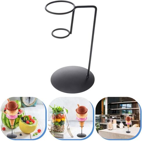 Operitacx 2Pcs Ice Cream Cone Holder Iron Display Stand Treat Holder Racks Waffle Cones HolderBaking Rack Food Serving Rack in Saudi Arabia