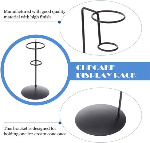 Operitacx 2Pcs Ice Cream Cone Holder Iron Display Stand Treat Holder Racks Waffle Cones HolderBaking Rack Food Serving Rack in Saudi Arabia