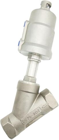 1PCS JDF100S0NC-V 3/8 High Temperature Water Steam Stainless Steel Valve Pneumatic Angle Seat Valve with Fluororubber NC Stainless Steel SS304(3/8 63 G3-4,Double Acting) in Saudi Arabia