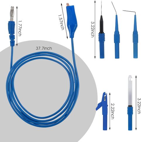 31PCS Back Probe Kit, Banana Plug to Copper Alligator Clip Automotive Test Leads Set, Insulation Wire Piercing Probes, Test Wires for Car Repairing Diagnostic Circuit Testing (30) in Saudi Arabia