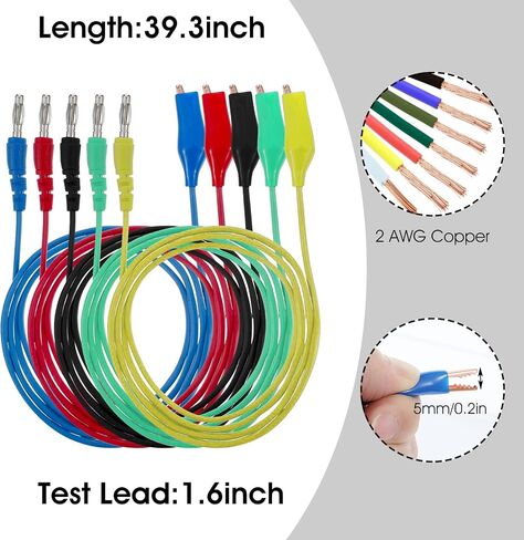 31PCS Back Probe Kit, Banana Plug to Copper Alligator Clip Automotive Test Leads Set, Insulation Wire Piercing Probes, Test Wires for Car Repairing Diagnostic Circuit Testing (30) in Saudi Arabia