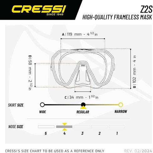 قناع Cressi Z2S - أبيض in Saudi Arabia