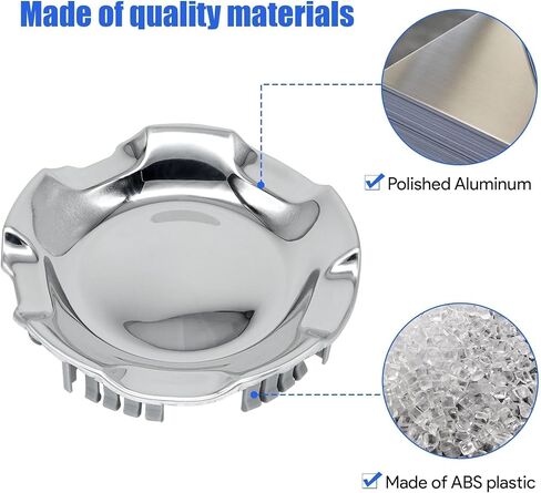 9595152 مصقول من الألومنيوم غطاء العجلة مركز CENT CAP CAP HUBCAP COPER CAP متوافق مع شيفروليه Silverado Avalanche Suburban Tahoe 2007-2014 استبدال # 9595152 (20 "5 سماعات فقط) in Saudi Arabia