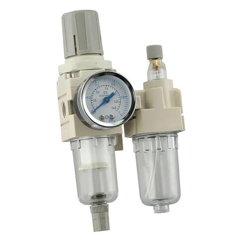 1pc Air Source Processor Compressed Air Filter Water/Oil Trap Separator Semi-Auto Adjustable Pressure Control Water Separator(1-2inch) in Kuwait