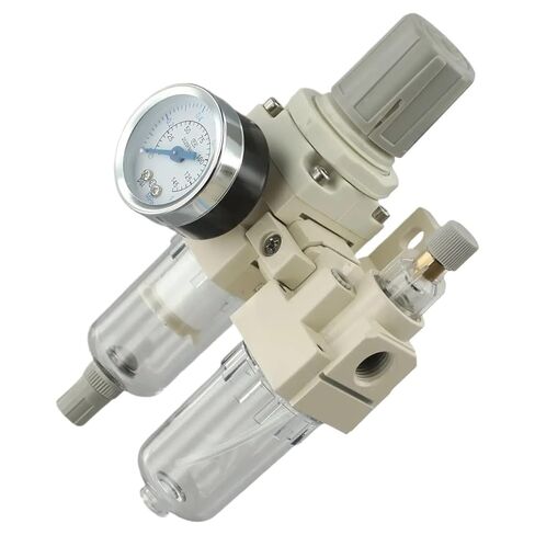 1pc Air Source Processor Compressed Air Filter Water/Oil Trap Separator Semi-Auto Adjustable Pressure Control Water Separator(1-2inch) in Kuwait