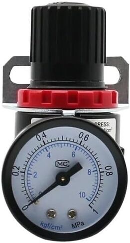 AR2000 1/4" Thread Standard Pipe Thread Pneumatic Air Compressor Pressure Regulator Reduction Valve 4mm 6mm 8mm Connector Fittings(AR2000 W-EU(SMPM20),Fliter w 6mm) in Saudi Arabia