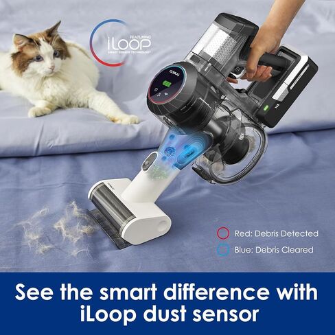 Tineco Pure ONE S11 Cordless Vacuum Cleaner, Smart Stick Handheld Cleaner Strong Suction & Lightweight, Cordless Handheld Vacuum Deep Clean Hair, Hard Floor, Carpet, Car (Pure ONE S11 Grey) in Saudi Arabia
