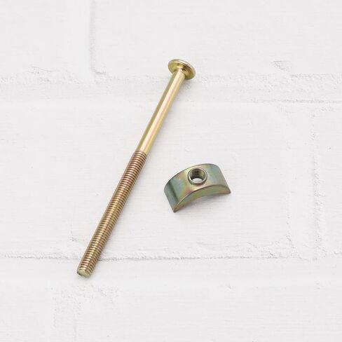 16 Sets M6 Furniture Connecting Bolts Half Moon Threaded Washers for Bunk Bed Baby Bed Table Chair Board Connection 100mm in Saudi Arabia