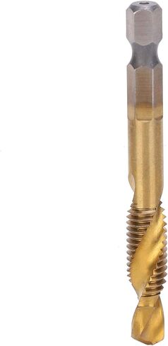 Flexman 10pcs M8 Flute Flute Throug Tap Kit ، مجموعة بتات الحفر عالية السرعة ، مجموعة بتات بتركيب الحفر المركب للصلب الكربوني ، الفولاذ العادي ، حفرة الحفر النحاسية in Kuwait