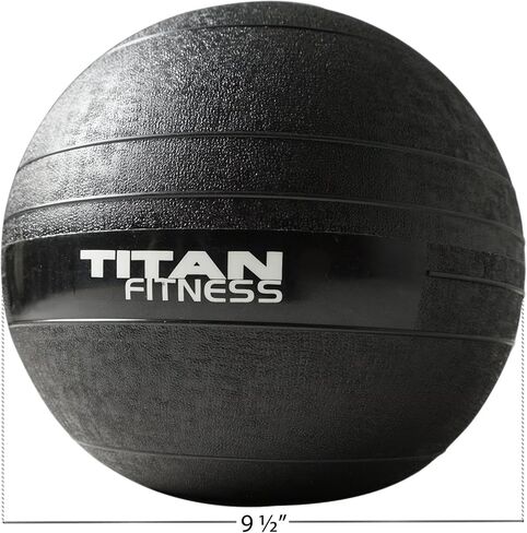 Titan Fitness 60 LB Rubber Slam Ball, Dead Weight Ball Absorbs Impact, Minimal Bounce, Textured Surface for Strength and Conditioning, Slam Ball Exercises, Cardio Workouts, Full Body Workout in Saudi Arabia
