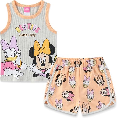 Disney Minnie Mouse and Daisy Duck Girls Ribbed Tank Top and Shorts Set for Big Kids in Saudi Arabia