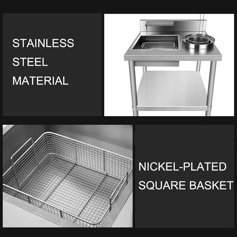 Fried Chicken Breading Table,Fried Food Prep Breading Station,for Milk Tea,Coffee in Saudi Arabia