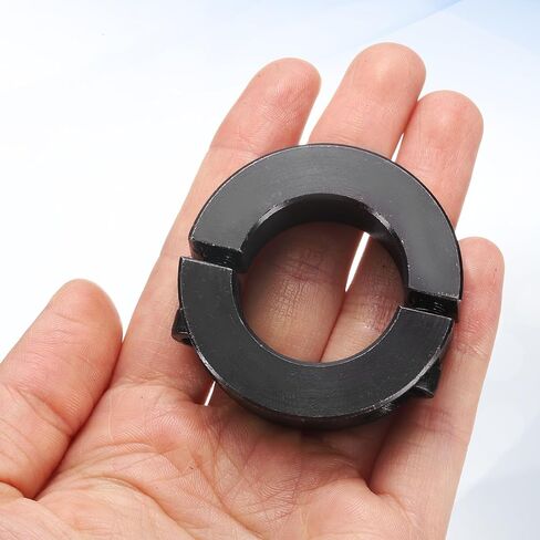 uxcell 4Pcs Double Split Shaft Collar, 28mm Bore One Piece Clamping Collar 48mm OD 15mm Thickness Black Oxide Lock Collar Clamp with Set Screws (1028 Steel) in Saudi Arabia