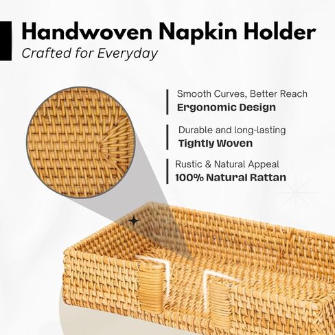 Napkin Holder for Table, Natural Seagrass Napkin Holders for Paper Napkins, Decorative Cocktail Napkin Holder, Wicker Tray Napkin Holders for Kitchen, Guest Towel Holder Tray for Bathroom in Saudi Arabia