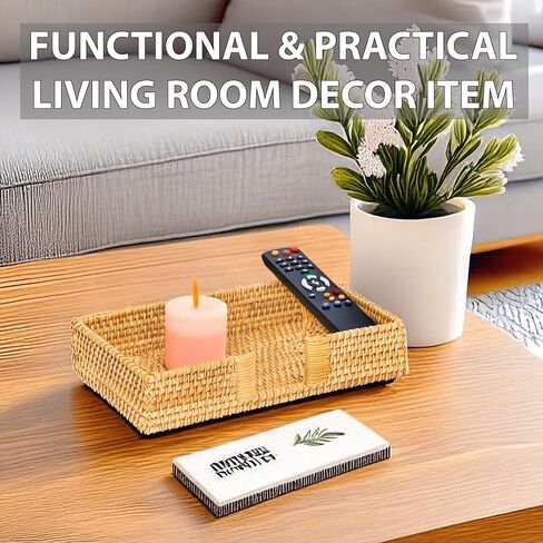 Napkin Holder for Table, Natural Seagrass Napkin Holders for Paper Napkins, Decorative Cocktail Napkin Holder, Wicker Tray Napkin Holders for Kitchen, Guest Towel Holder Tray for Bathroom in Saudi Arabia